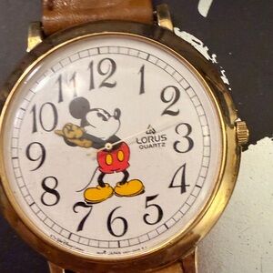 Lorus Gold Mickey Mouse Quartz Watch